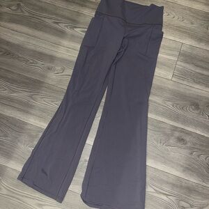 Athleta Purple Gray Boot Cut Flare Pants High-Rise